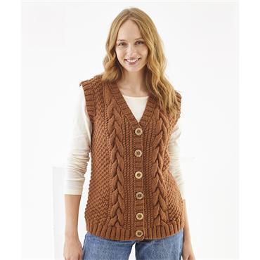 King Cole Pattern 6426 Waistcoat and Cardigan knitted in Big Value Aran