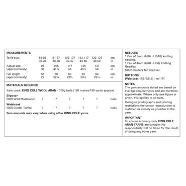 King Cole Pattern 6428 Slipover and Waistcoat in Wool Aran