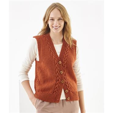 King Cole Pattern 6428 Slipover and Waistcoat in Wool Aran