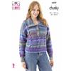 King Cole Pattern 6429 Sweater and Cardigan in Cottagespun Chunky