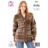 King Cole Pattern 6429 Sweater and Cardigan in Cottagespun Chunky