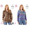 King Cole Pattern 6429 Sweater and Cardigan in Cottagespun Chunky