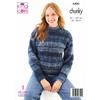 King Cole Pattern 6430 Cardigan and Sweater in Cottagespun Chunky