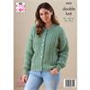 King Cole Pattern 6432 Ladies Sweater and Cardigan in Merino Blend DK