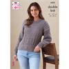 King Cole Pattern 6432 Ladies Sweater and Cardigan in Merino Blend DK