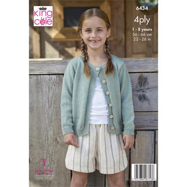 King Cole Pattern 6434 Cardigan and Top in DK