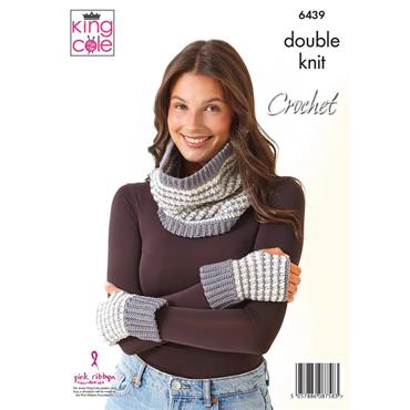 King Cole Pattern #6439 Crochet Accessories in DK