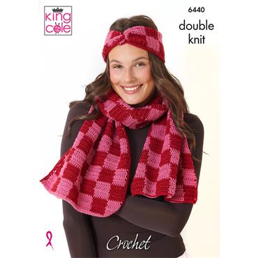 King Cole Pattern 6440 Accessories Crocheted in DK