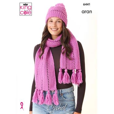 King Cole Pattern 6441 Accessories Crocheted in Aran