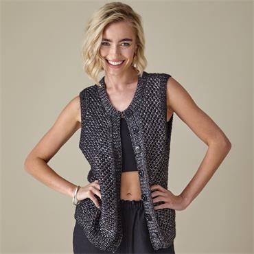 King Cole Pattern 6443 Waistcoat & Top in Firefly Aran