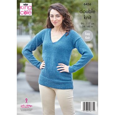 King Cole Pattern 6456 Sweater & Cardigan in DK