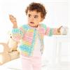 King Cole Pattern 6461 Baby Sweater, Cardigan and Hat in Baby Fjord DK