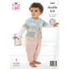King Cole Pattern 6465 Baby Cardigan & Sweater in Baby Fjord DK