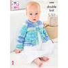 King Cole Pattern 6466 Baby Cardigan in Baby Fjord DK