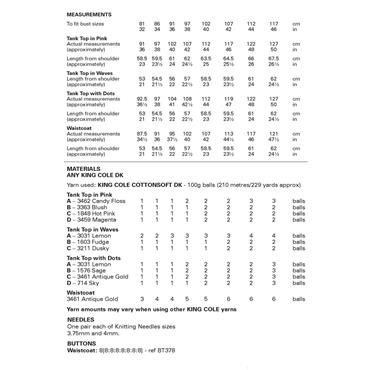 King Cole Pattern 6472 Tank Tops and Waistcoat in Cottonsoft Dk