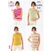 King Cole Pattern 6472 Tank Tops and Waistcoat in Cottonsoft Dk