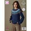 King Cole Pattern 6473 Sweater and Cardigan in DK