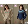 King Cole Pattern 6473 Sweater and Cardigan in DK