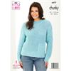 King Cole Pattern 6477 Sweater and Cardigan in Chunky