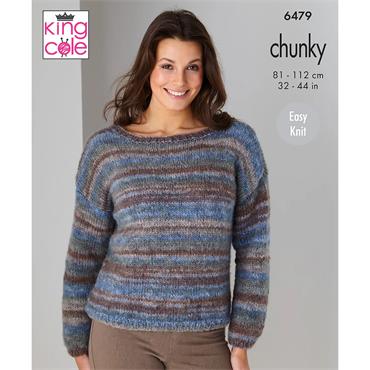 King Cole Pattern 6479 Sweater & Top in Flair Chunky