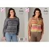 King Cole Pattern 6480 Sweater & Cardigan in Flair Chunky