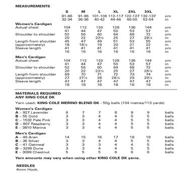King Cole Pattern 6481 Crochet Cardigan in Merino Blend DK