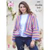 King Cole Pattern 6481 Crochet Cardigan in Merino Blend DK