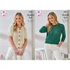 King Cole Pattern 6482 Sweater and Cardigan in Linendale DK