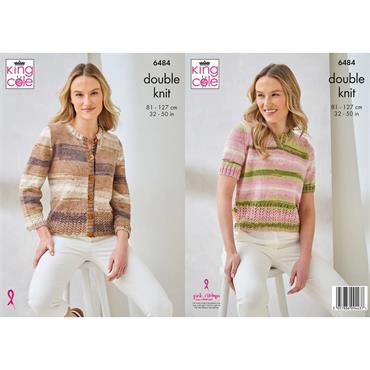 King Cole Pattern 6484 Cardigan and Top in DK