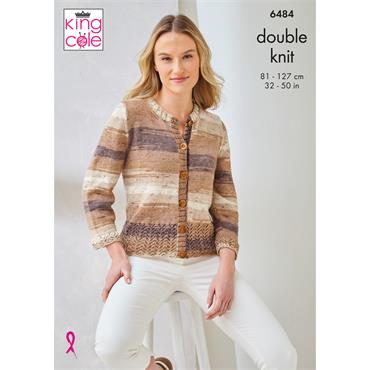 King Cole Pattern 6484 Cardigan and Top in DK