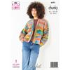 King Cole Pattern 6491 Crochet Cardigan and Jumper in Flair Chunky