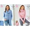 King Cole Pattern 6501 Scardigan and Sweater with Cowl in DK