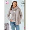 King Cole Pattern 6503 Cardigan and Sweater with Cowl in chunky