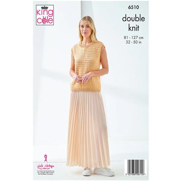King Cole Pattern 6510 Slipover and Waistcoat in Dk
