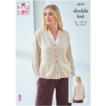 King Cole Pattern 6510 Slipover and Waistcoat in Dk