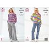 King Cole Pattern 6511 Cardigan and Sweater in DK