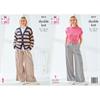 King Cole Pattern 6513 Cardigan & Top in DK