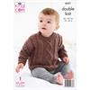 King Cole Pattern 6531 Sweater and Slipover in Comfort Baby dk