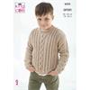 Pattern #6532 Sweater and Cardigan in Comfort Aran