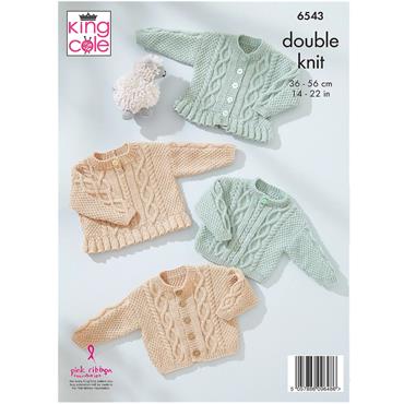 King Cole Pattern 6543 Cardigans and Sweaters in DK