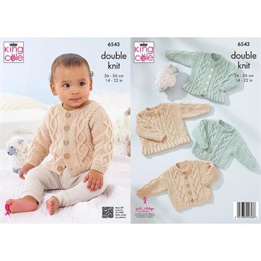 King Cole Pattern 6543 Cardigans and Sweaters in DK