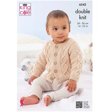 King Cole Pattern 6543 Cardigans and Sweaters in DK
