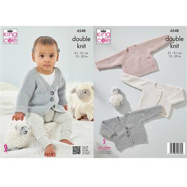 Pattern 6548 Cardigans in Little Lamb DK