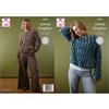 King Cole Pattern 6552 Sweater and Cardigan Knitted in Animal Kingdom