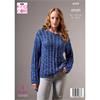 King Cole Pattern 6559 Cardigan and Sweater in Aran