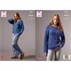 King Cole Pattern 6559 Cardigan and Sweater in Aran