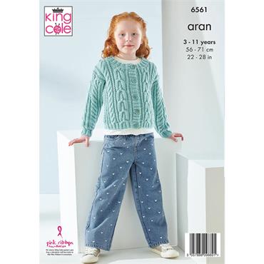 King Cole Pattern 6561 Cardigans in Aran