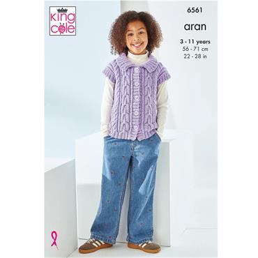 King Cole Pattern 6561 Cardigans in Aran 