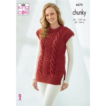 King Cole Pattern 6575 Slipover and Tunic in Chunky