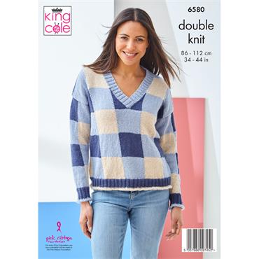 King Cole Pattern 6580 Tops in Baby Alpaca DK
